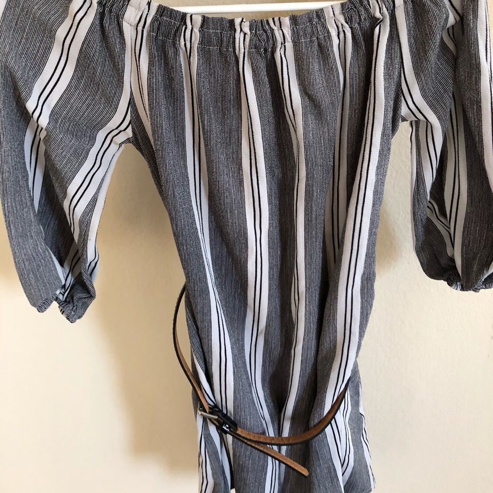 Tunic top with black belt